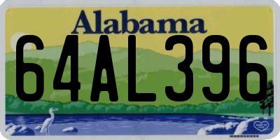 AL license plate 64AL396