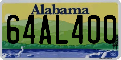 AL license plate 64AL400