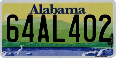AL license plate 64AL402