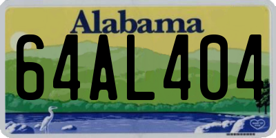 AL license plate 64AL404