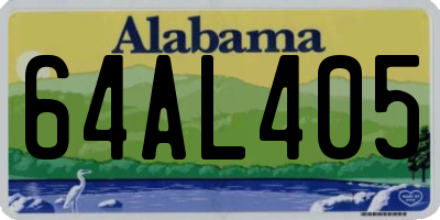 AL license plate 64AL405
