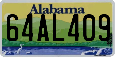 AL license plate 64AL409