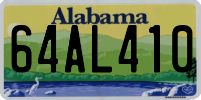 AL license plate 64AL410
