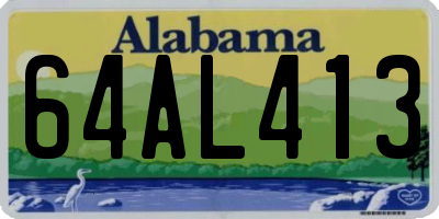 AL license plate 64AL413