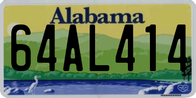 AL license plate 64AL414