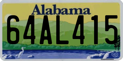 AL license plate 64AL415