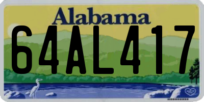 AL license plate 64AL417