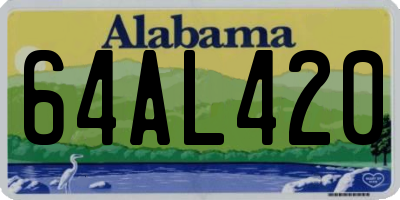AL license plate 64AL420