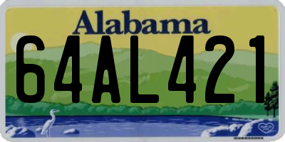 AL license plate 64AL421