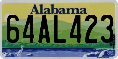 AL license plate 64AL423
