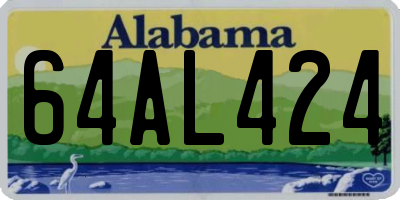AL license plate 64AL424