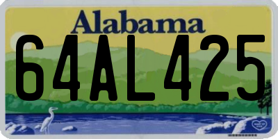 AL license plate 64AL425