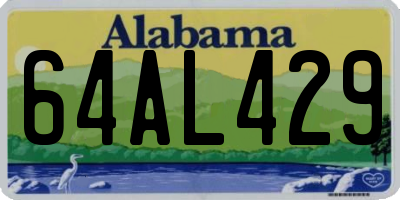 AL license plate 64AL429