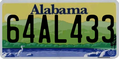 AL license plate 64AL433