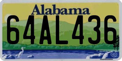 AL license plate 64AL436