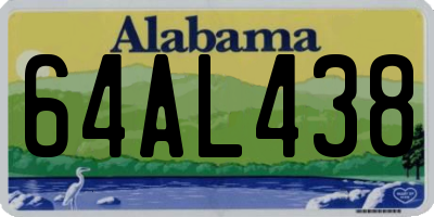 AL license plate 64AL438