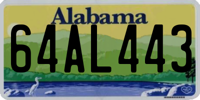 AL license plate 64AL443