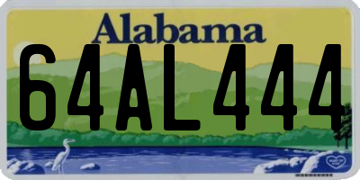 AL license plate 64AL444