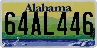 AL license plate 64AL446