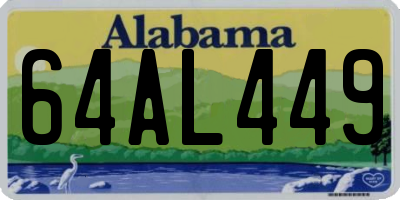 AL license plate 64AL449