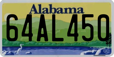 AL license plate 64AL450