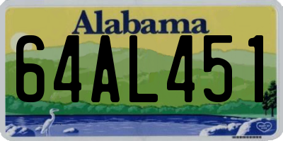 AL license plate 64AL451