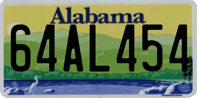 AL license plate 64AL454