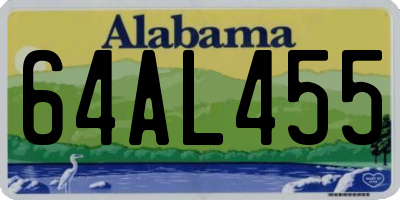AL license plate 64AL455