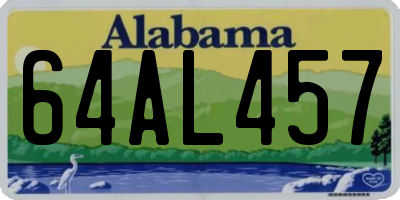 AL license plate 64AL457
