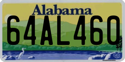 AL license plate 64AL460