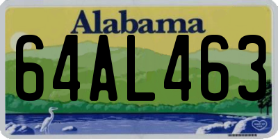 AL license plate 64AL463