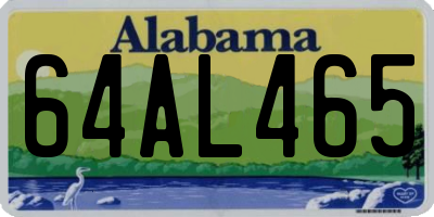 AL license plate 64AL465