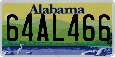 AL license plate 64AL466
