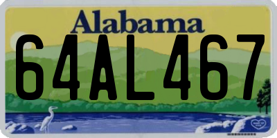 AL license plate 64AL467