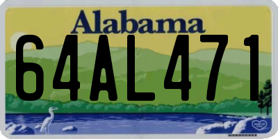 AL license plate 64AL471