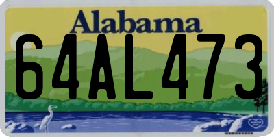 AL license plate 64AL473