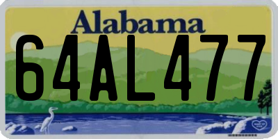 AL license plate 64AL477