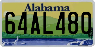 AL license plate 64AL480