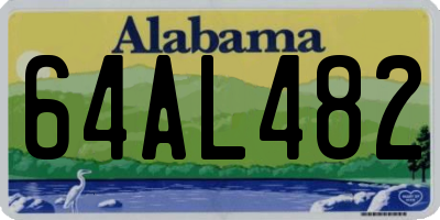 AL license plate 64AL482