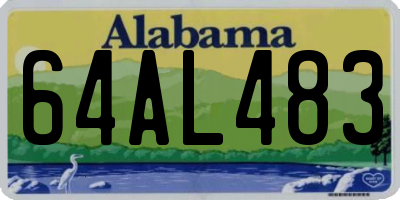 AL license plate 64AL483