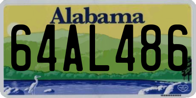 AL license plate 64AL486