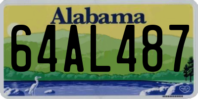AL license plate 64AL487