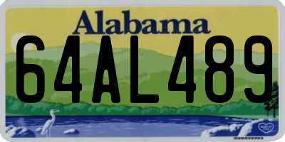 AL license plate 64AL489