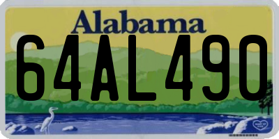AL license plate 64AL490