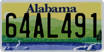 AL license plate 64AL491
