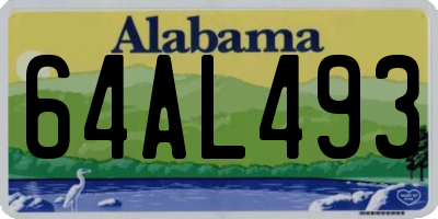 AL license plate 64AL493