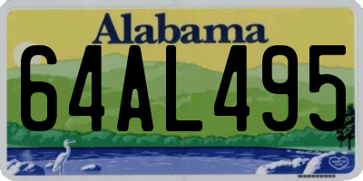 AL license plate 64AL495