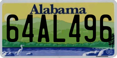 AL license plate 64AL496