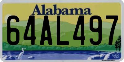 AL license plate 64AL497