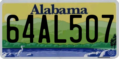 AL license plate 64AL507